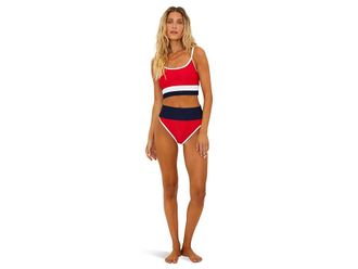 Beach Riot Emmy Bottom Womens Swimwear Americana Color-Block : XS, Polyester/Spandex