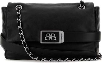 Balenciaga Black Leather Modu Shoulder Bag