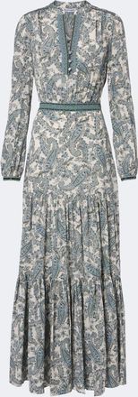Veronica Beard Sama printed tiered silk-blend maxi dress