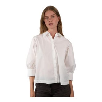 Luisa Cerano Dames, Blouses & Shirts, Wit, Maat: M Katoen