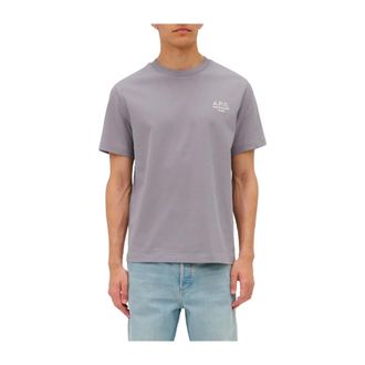 A.P.C. T-Shirts, male, Purple, Size: 2XL Rue Madame T-shirt