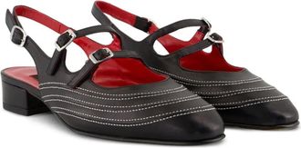 Carel Peche Moto buckled pumps - women - Leather/Leather/Calf Leather - 36 - Black