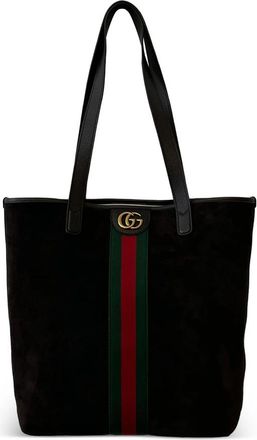 Gucci Suede Stripe Tote Bag