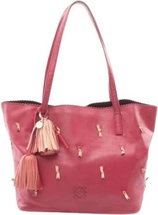 Loewe Pre-owned Tote Bags, female, Red, Size: ONE SIZE Pre-owned Tote Bag