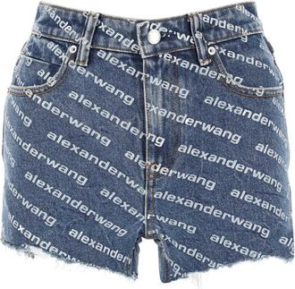Alexander Wang Denim Shorts - Dames - Denim shorts - Blauw - W25 - Denim - Korte Broeken