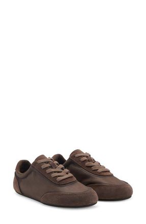 Mango Mixed Media Sneaker in Chocolate at Nordstrom, Size 7.5Us