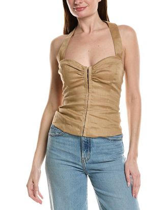 Bardot Rixton Linen Halter Top