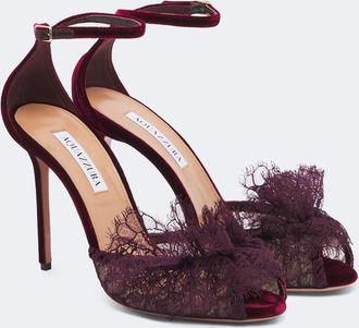 Aquazzura Salones Lover de malla con encaje