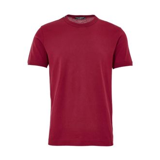 Dolce & Gabbana T-Shirts, male, Red, Size: S T-shirt Girocollo