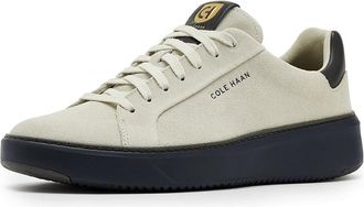 Cole Haan Grandpro Topspin Sneaker Mens Shoes Silver Birch Suede/Raven/Midnight Moon : 10.5 D - Medium, Leather
