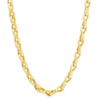 Pompeii3 Mens 14k Gold (83gram) or Platinum (156gram) 6.5mm Link Chain Necklace 20
