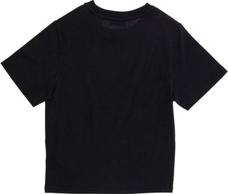 Burberry Boys Crew Neck T-Shirt Black Cotton T-Shirts And Polos