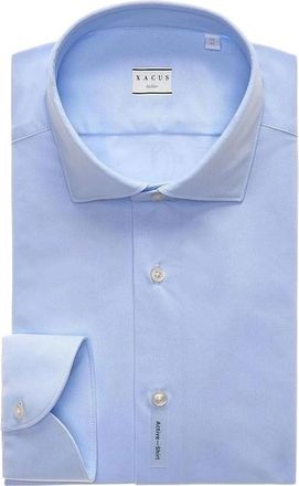 Xacus Elegante lichtblauwe overhemd - Heren - Zakelijke Overhemden - Blauw - 4XL - Overhemden