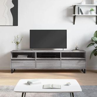 Berkfield Home TV Cabinet Grey Sonoma 150x30x44.5 cm Engineered Wood