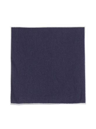 Eleventy contrasting-trim handkerchief - Blue
