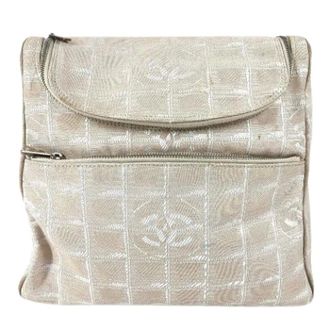 Chanel Pre-owned Backpacks, female, Beige, Size: ONE SIZE Pre-owned New Travel Line Backpack