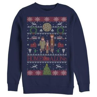 Home Alone Mens Home Alone Characters Ugly Sweater Sweatshirt in Navy Blue at Nordstrom, Size Xx-Large