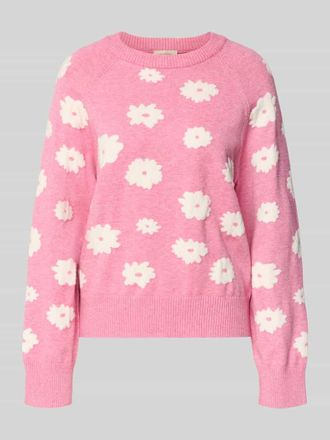 Freequent Strickpullover mit gerippten Abschl&uuml;ssen Modell Alpie in Pink, Gr&ouml;&szlig;e XXL