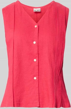 Ichi Weste aus Leinen-Viskose-Mix Modell LINNO in Pink, Gr&ouml;&szlig;e 34