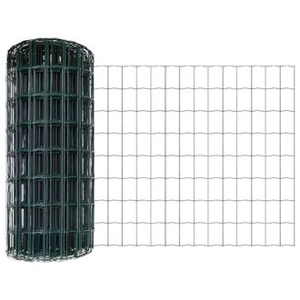 Berkfield Home Euro Fence with 5 U Posts Green 0.8x10 m Steel