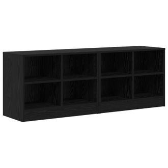 vidaXL Mueble Cama Con Estante 2 Pcs Roble Negro 66 X 33 X 48 Cm Vidaxl