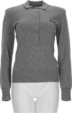 Rotate Long-Sleeved Polo Merino Wool-Cashmere Sweater