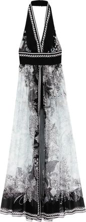 Elie Saab Abito con stampa - Nero