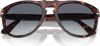 Persol 0po0649 Classic Aviator Sunglasses with Tortoiseshell Frame