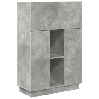 Berkfield Home Concrete Grey Desk Concrete grey Engineered wood Standard Storage