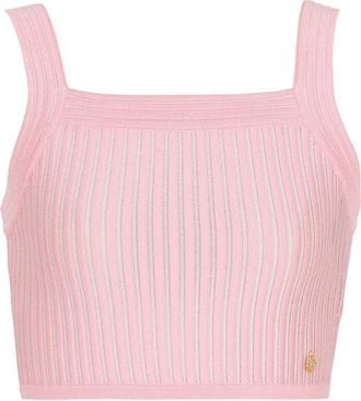 Balmain Top con scollo quadrato - Rosa