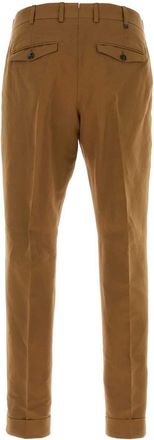 Pantaloni Torino Mens Linen-Blend Trousers Beige Cotton