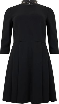 Moschino Kleedjes, Dames, Zwart, S, Elegante zwarte jurk in A-lijn
