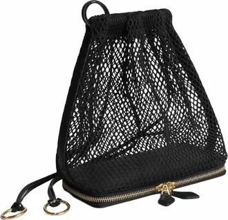 Alaia Womens Drawstring Bag Le Pochon Black Polyamide Shoulder