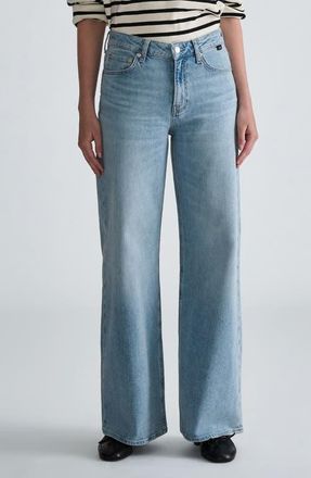 Mavi Florida High Waist Wide Leg Jeans in Bleached Classic Blu at Nordstrom, Size 26 X 30