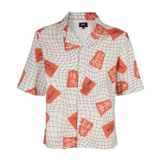 Edwin Klassieke Shogi Shirt - Heren - Korte mouwen Overhemden - Veelkleurig - S - Katoen - Overhemden