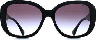 Ralph Lauren RA5321U 50018G glanzend zwart gradi&euml;nt grijs zonnebril