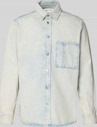 Sams&oslash;e & Sams&oslash;e Regular Fit Jeanshemd mit Brusttasche Modell DAMON in Hellblau, Gr&ouml;&szlig;e XXL