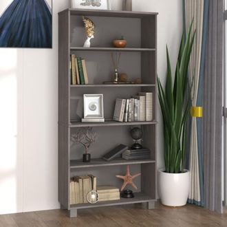 vidaXL Vidaxl - Aparador Hamar Madera De Pino Maciza Gris Claro