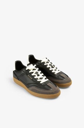 Scalpers Leather Sneaker Contrast Sole in Black at Nordstrom, Size 42