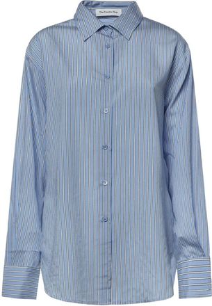 Frankie Shop Overhemden, Dames, Blauw, L, Peri Fluid Shirt
