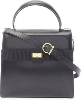 Ferragamo Pre-owned Leren Handtas - Dames - Vintage Handtas - Zwart - ONE Size - Leer - Vintage