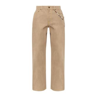 Casablanca Pantaloni Larghi Desert Canvas - - Trousers - Donna - Beige - W24