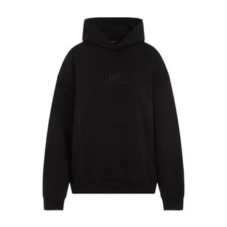 Balenciaga Hoodies, female, Black, Size: XS Black Wash Hoodie