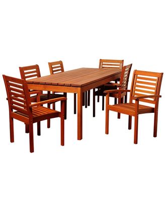 Amazonia Teak Emerson 7Pc Patio Dining Set