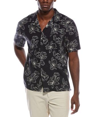 Vince Linen-Blend Cabana Shirt