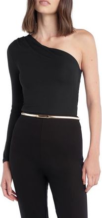 Favorite Daughter The Edgy One-Shoulder Top in Black at Nordstrom, Size X-Large