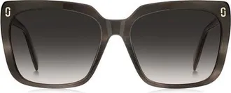Marc Jacobs 56mm Gradient Square Sunglasses in Grey Horn/dark Grey Sf at Nordstrom