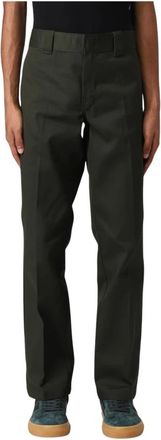Dickies Straight Trousers, male, Green, W32, Classic Work Pant for Men