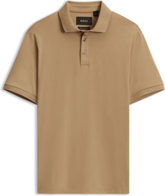 BOSS Mercerized-cotton polo shirt