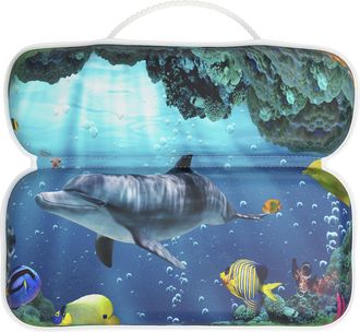 Sanilo Nackenkissen »Badewannenkissen Delphin« bequem, rutschfest, kräftige Farben, mit 7 starken Saugnäpfen